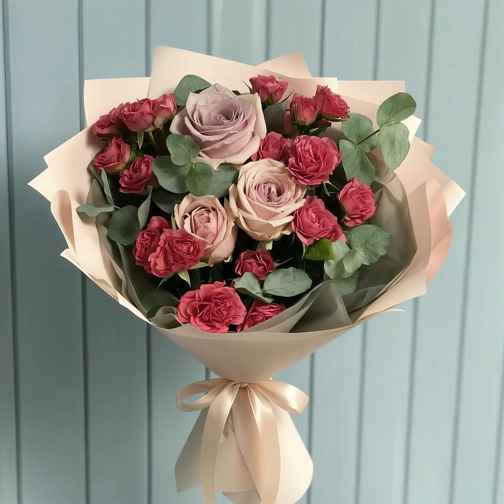 Букет цветов из: Гвоздики и Розы в Холме