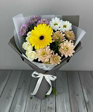 Букет цветов из:  Розы, Герберы и Хризантемы в Холме