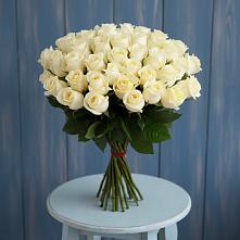Букет 51 Белая роза Эдлесс Лав #REPLACE_PRED# Холме