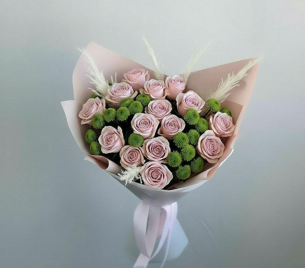 Букет цветов из: Розы и Хризантемы в Холме