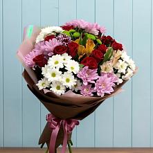 Букет цветов из:  Розы, Хризантемы и Альстромерии в Холме