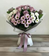 Букет цветов из:  Хризантемы и Розы в Холме