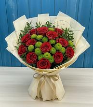 Букет цветов из:  Розы и Хризантемы в Холме