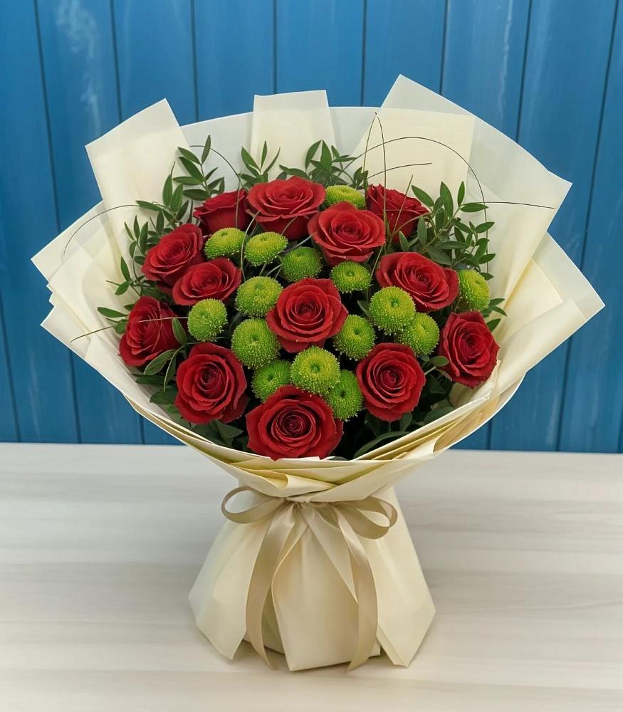 Букет цветов из: Розы и Хризантемы в Холме