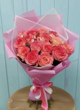 Букет 15 Розовых роз Равель в Холме